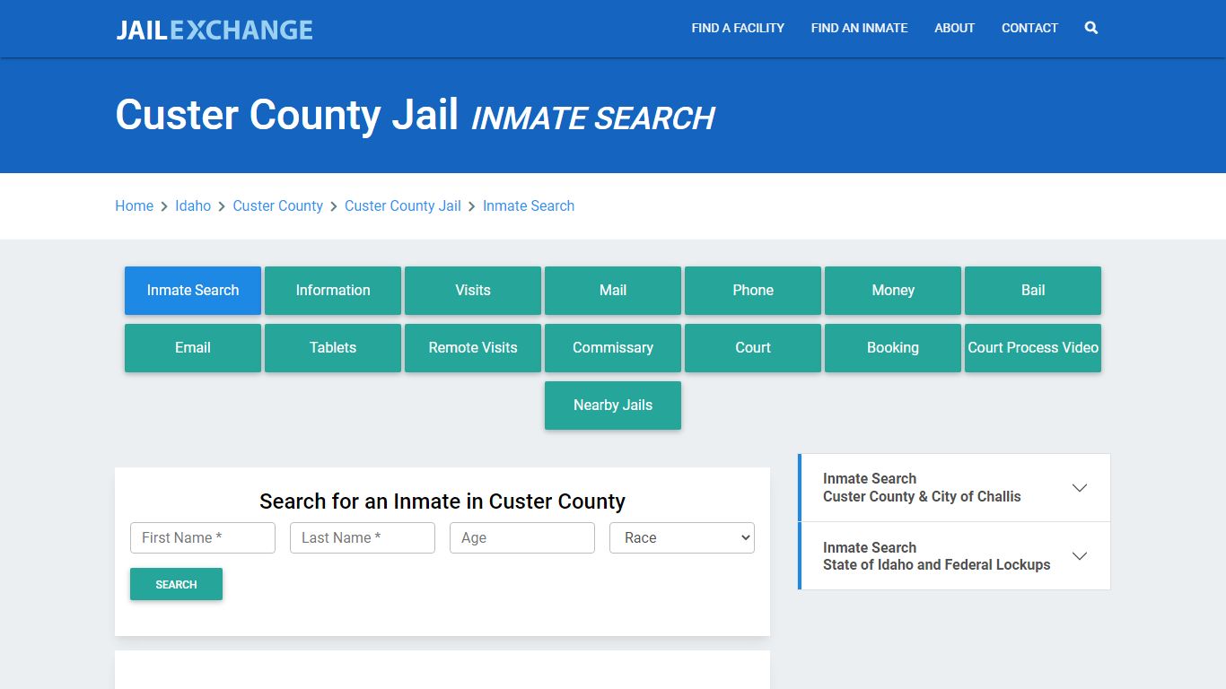 Custer County Jail, ID Inmate Search: Roster & Mugshots