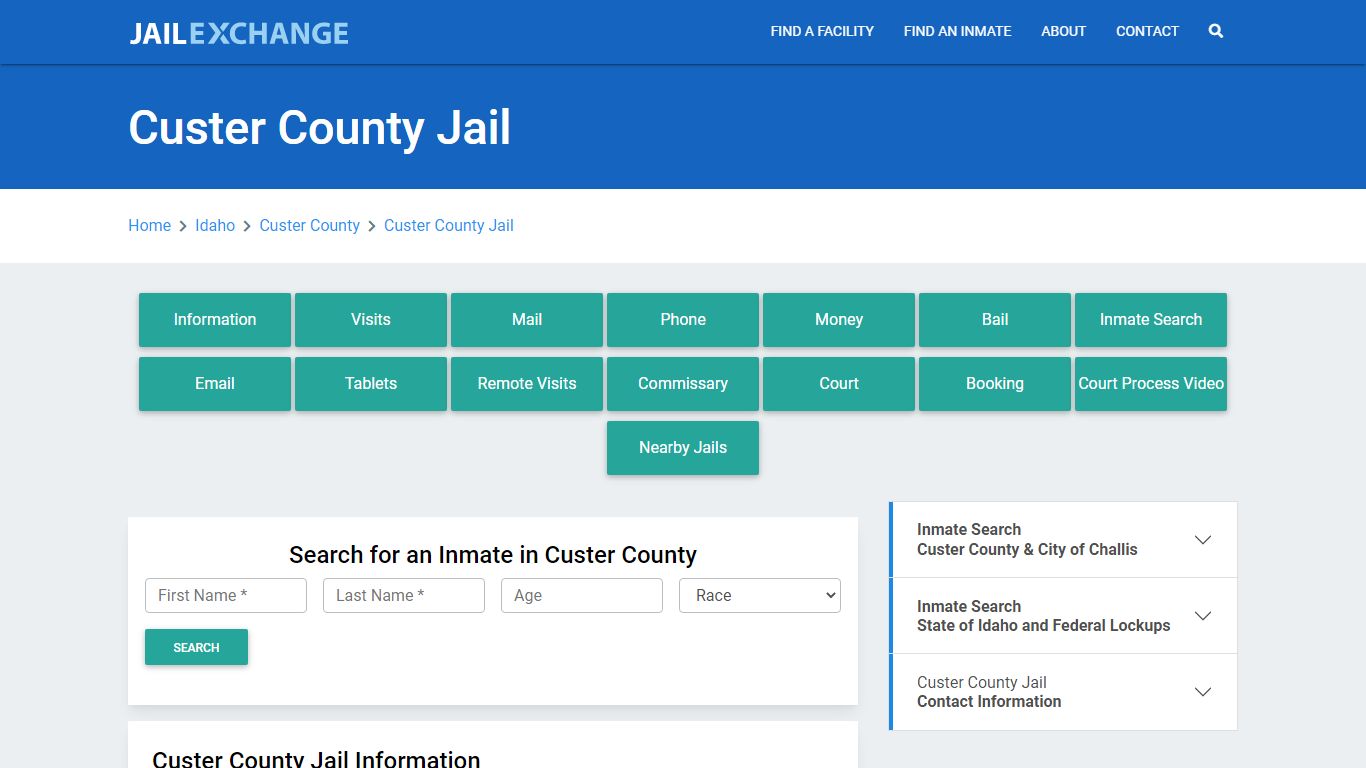 Custer County Jail Roster Lookup, ID, Inmate Search